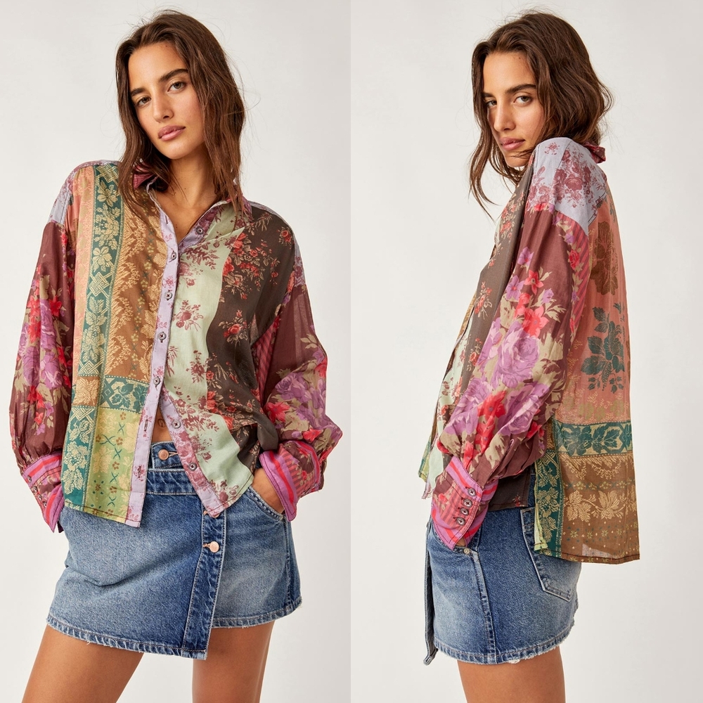 NWT Free People Flower Patch Top